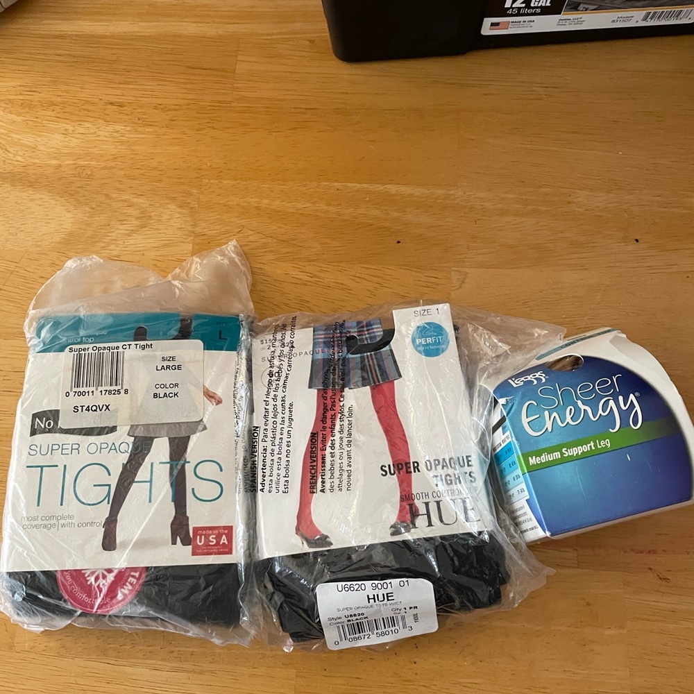 Size Queen pantyhose and stockings- NEW!